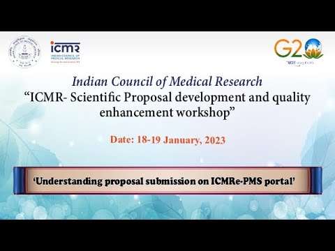 Video of Understanding proposal submission on ICMR e-PMS portal