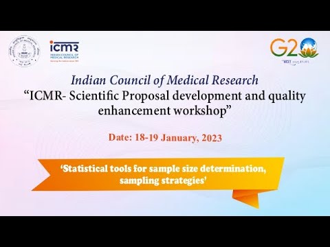 Video of Statistical tools for sample size determination, sampling strategies