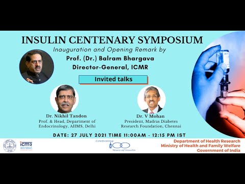 Video of ICMR Insulin Centenary Symposium